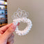 Cute Crown Pearl Rhinestone Hair Tie for Girls