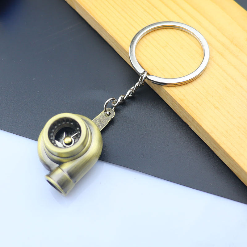 Simple Style Car Wheel Metal Keychain with Automotive Tool Charms