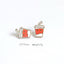 1 Pair Simple Style Food & Letter Wood Print Women's Stud Earrings