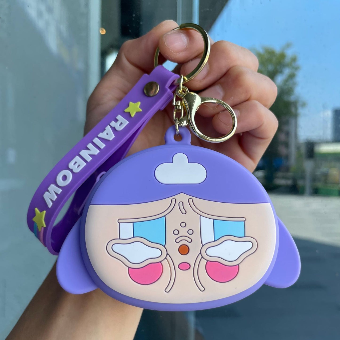 Cute Cartoon Capybara Silicone Keychain and Coin Purse Combo