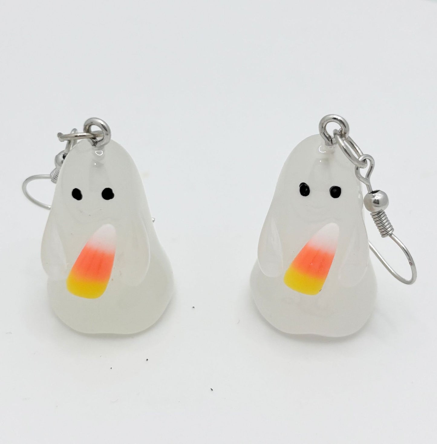 1 Pair Halloween Cartoon Character Glow-in-the-Dark Ghost Pumpkin Resin Drop Earrings