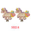 New Cartoon Unicorn Mermaid Clip-On Earrings for Girls