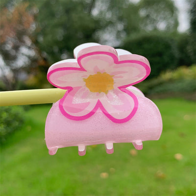 Cute Flower Butterfly Acrylic Hair Claw Clips for Kids