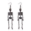 1 Pair Vintage Skull Geometric Alloy Earrings for Halloween