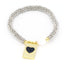 18K Gold Plated Vintage Cross Heart Zircon Bracelet