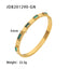 Simple Style Geometric Stainless Steel Bangle Plating Zircon Stainless Steel Bracelets