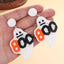 1 Pair Cute Pumpkin Letter Skull Beaded Drop Earrings