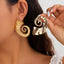 Vintage Spiral Copper Alloy Geometric Conch Earrings