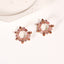 Fashion New Alloy Diamond Rhinestone Geometric Flower Earrings Female