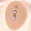 1 Piece Belly Rings Hip-Hop Modern Style Solid Color 304 Stainless Steel Inlay Zircon