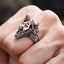 Retro Punk Cross Eagle Dragon Alloy Plating Men'S Open Ring