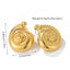 1 Pair Modern Geometric Spiral Stripe Stainless Steel and Alloy Ear Studs