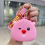 Cute Cartoon Capybara Silicone Keychain and Coin Purse Combo