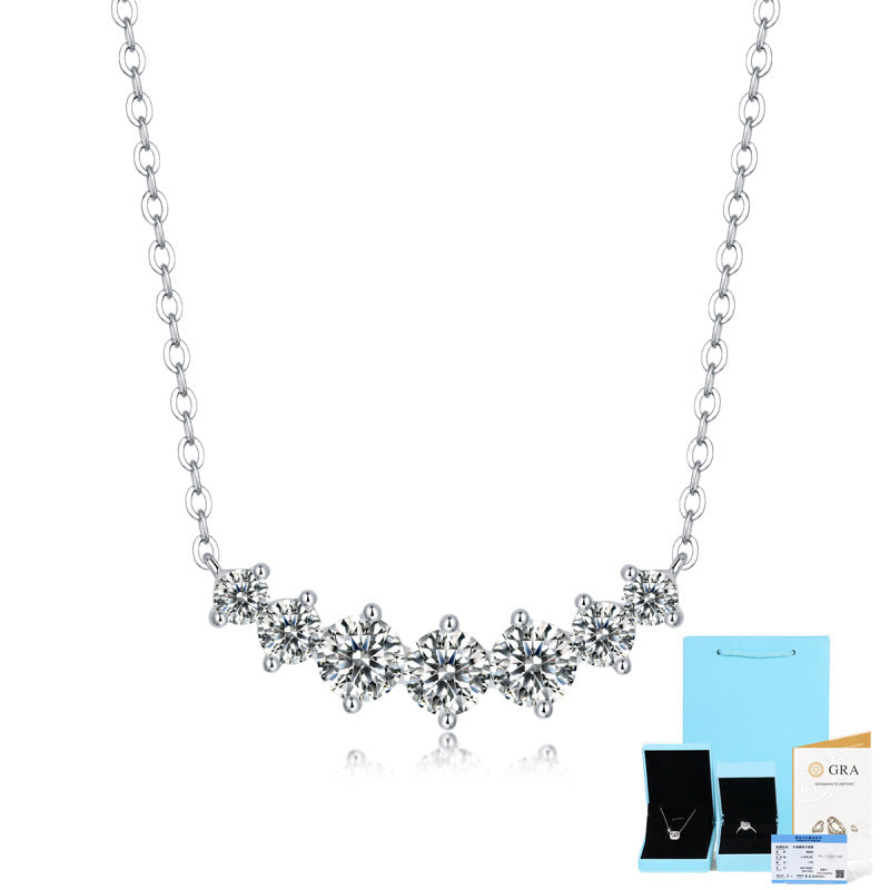 Lady Sterling Silver Moissanite Necklace