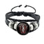 Punk Letter PU Leather Unisex Bracelet with Snap Clasp - Heavy Metal Band Inspired Braided Accessory