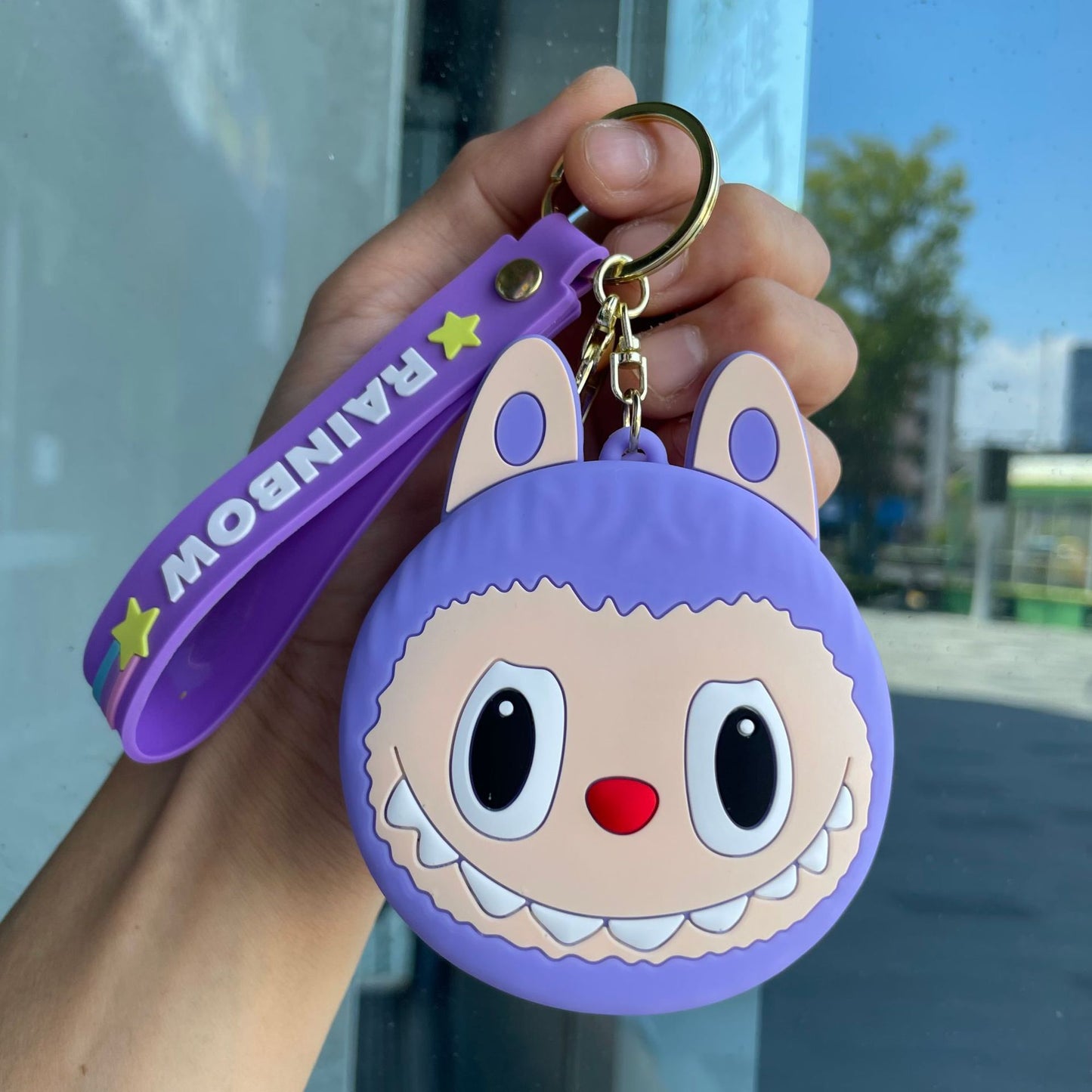 Cute Cartoon Capybara Silicone Keychain and Coin Purse Combo