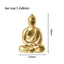 18K Gold Plated Geometric Lip Ring with Cross Sword and Buddha Design in Stainless Steel