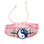 Retro Geometric PU Leather Yin Yang Tai Chi Unisex Bracelet Set