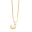 Basic Simple Style Letter Stainless Steel Copper Plating Inlay Zircon 18K Gold Plated Pendant Necklace