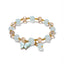 Cartoon Rhombus Butterfly Crystal Beaded Bracelet for Women and Kids