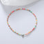 Bohemian Heart Shape Colorful Soft Clay Beaded Pendant Necklace with Magnetic Clasp