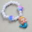 Mermaid Starfish Shell Charm Beaded Alloy Bracelet Set for Kids