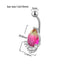 Heart Shape Zircon Inlay Stainless Steel Belly Ring with Rainbow Zircon Stones