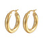 1 Pair Simple Style Solid Color Plating 201 Stainless Steel 18K Gold Plated Earrings