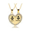 Fashion Wild Heart-Shaped Diamond Stitching Necklace for Women