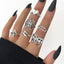 Creative Punk Skull Joker Ring Set - Double Chain & Statement Pieces