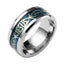 Pattern Fashion Titanium Steel Jesus Fish Ring for Couples