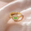 Minimalist Evil Eye Gold Plated Adjustable Ring