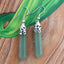 Fashion Solid Color Natural Crystal Gemstone Hexagonal Earrings