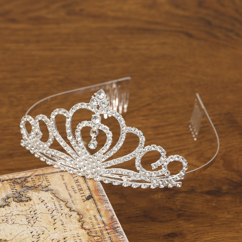 Women's Elegant Rhinestone Tiara Bridal Jewelry Princess Alloy Hair Ornament