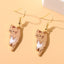 Cartoon Cat Alloy Clip-On Earrings for Girls