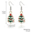 Explosive Christmas Snowflake Bell Tree Stud Earrings Set