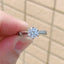 Classic Six Prong Adjustable Imitation Moissanite Copper Ring