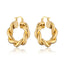 Vintage Geometric Gold-Plated Copper Earrings