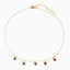 Color Zirconium Cherry Peach Tropical Fruit Clavicle Chain Necklace Wholesale