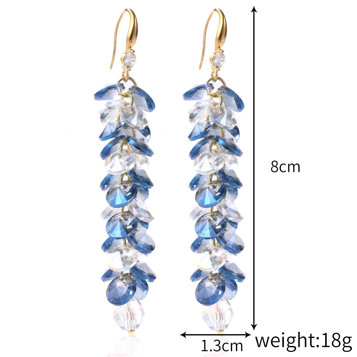 Elegant Austrian Crystal Water Drop Heart Earrings for Women