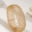 Exaggerated Metal Weave Openwork Bangle Bracelet