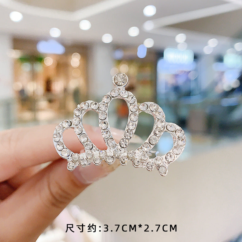 Children's Geometric Pearl Alloy Crown Hair Comb