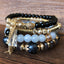 Fashion Geometric Alloy Tassel & Bohemian Beaded Crystal Multi-Layer Women's Bracelet Set