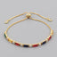 Retro Geometric Copper Zircon Bracelets - Colorful European and American Style Women's Jewelry Collection