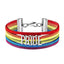 Romantic Rainbow Alloy Flannel Braid Valentine's Day Couple & Multi-Layer Alphabet Hand-Woven Bracelet