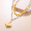 Exaggerated Heart-Shaped Acrylic Aluminum Layered Pendant Necklace