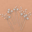 Women's Elegant Bridal Rhinestone Flower Hairpin Accessory