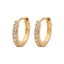 Retro Simple Style Round Metal Plating Inlay Rhinestones Women'S Earrings