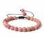 Ethnic Natural Stone Agate Beaded Adjustable Yoga Bracelet