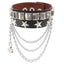 Punk Skull Multi-Layer Leather Rivet Bracelet